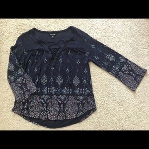 Blue Paisley Lucky Brand Blouse